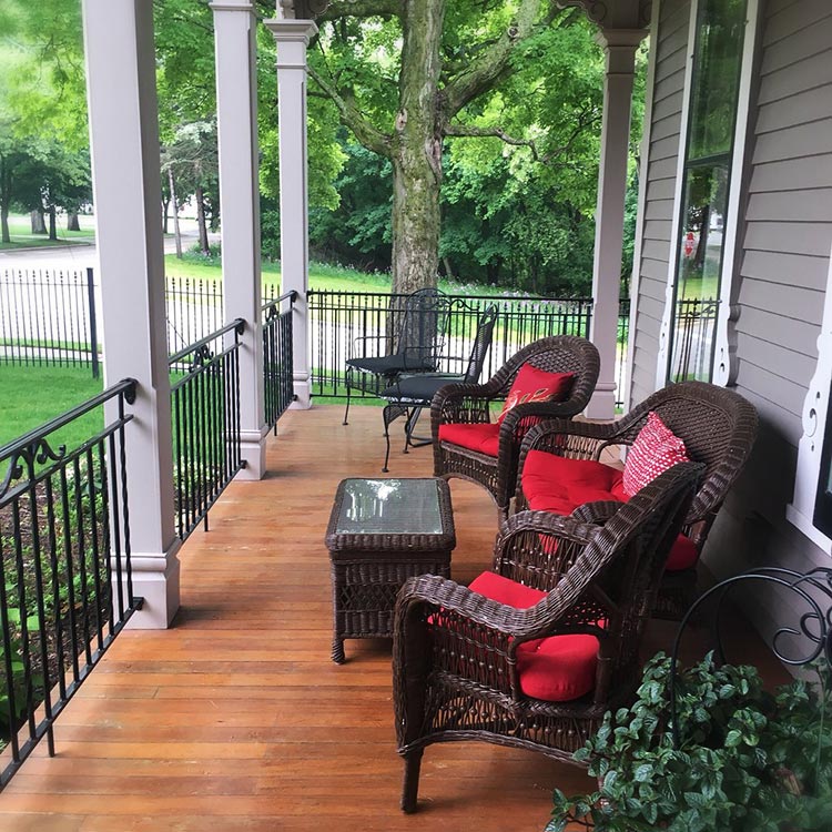 the Lewis House porch