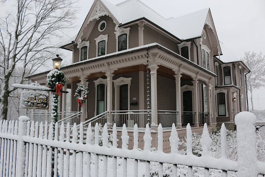 the Lewis House in Winter